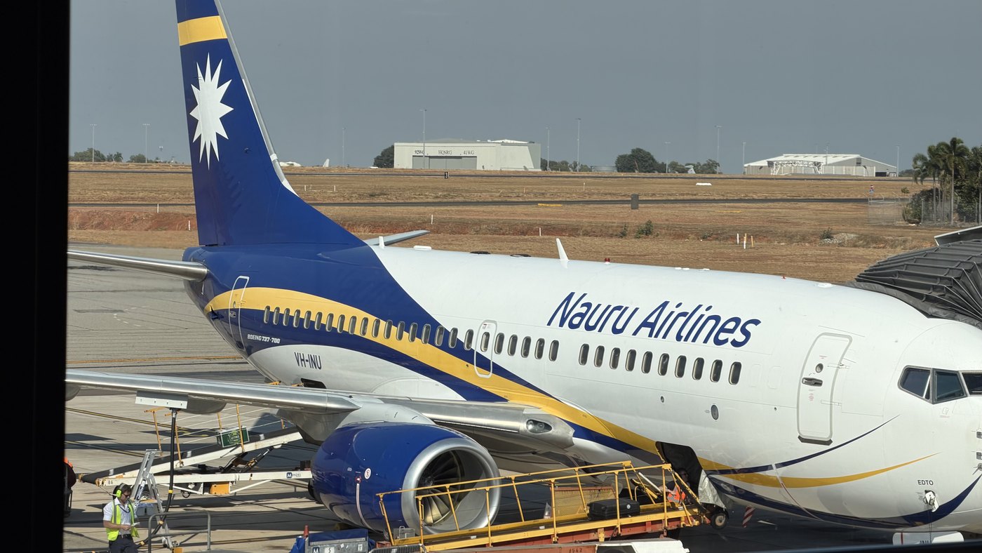 Nauru Airlines aircraft on the apron in Darwin
