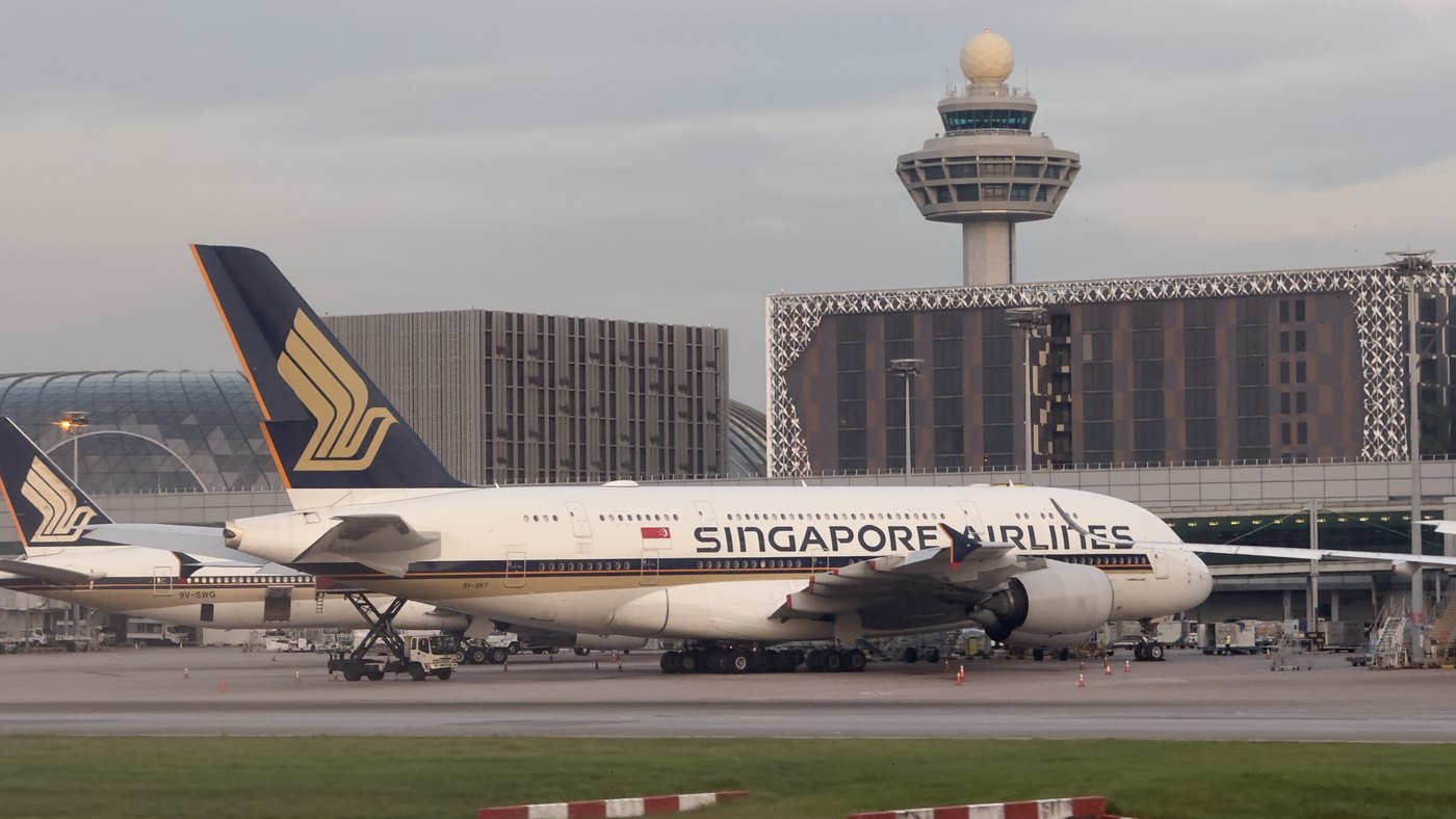 Singapore Airlines aircraft at Changi Airport